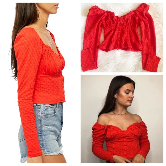 FREE PEOPLE BOHO V-NECK BUTTON DOWN BLOUSE TOP A2C - Picture 5 of 16